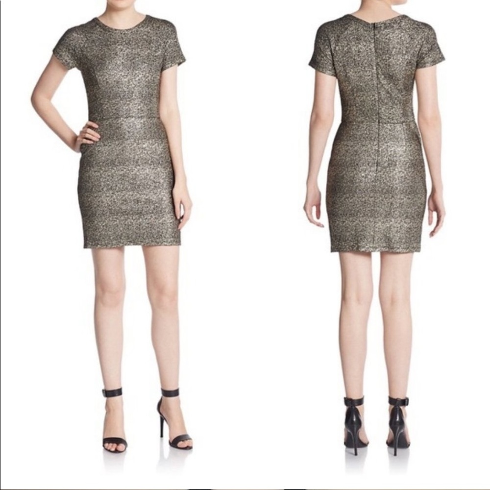 Collective Concepts Black/Gold Shimmer Dress